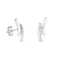 Brincos em ouro branco 18K barras com zircónias