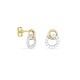 Pendientes de oro amarillo de 18K círculos entrelazados
