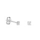 Pendientes de oro blanco de 18K con diamante 0.09 ct