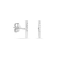 Pendientes de oro blanco de 18K barras con diamantes