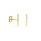 Brincos em ouro 18K barras bicolor com diamantes