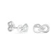 Brincos em ouro branco 18K o símbolo do infinito diamantes