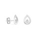 Pendientes de oro blanco 18K diseño gota diamante patille