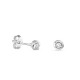 Pendientes de oro blanco de 18K diseño nudo con diamante