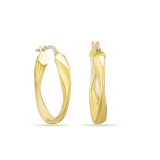 Brincos argola trançada em ouro amarelo 18K
