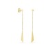 Brincos em ouro amarelo 18K com fios e cones dourados
