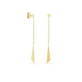 Pendientes de oro amarillo 18K cadenas y conos dorados