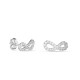 Pendientes de oro blanco de 18K símbolo infinito ciritas
