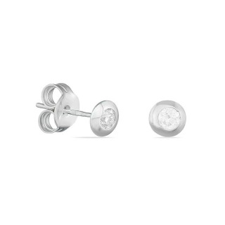 Brincos em ouro branco 18K com diamante de 0.20 ct