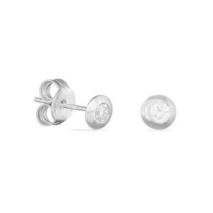 Brincos em ouro branco 18K com diamante de 0.20 ct