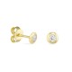 Pendientes de oro amarillo de 18K con diamante de 0.20 ct