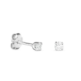 Brincos em ouro branco 18K e diamante de 0.20 ct