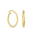 Brincos de argola em ouro amarelo 9K tubo 2x20 mm