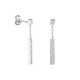 Pendientes de oro blanco de 18K barras colgantes y diamante