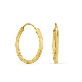 Pendientes de aro 10 mm de oro amarillo 9K tubo de 2.5 mm