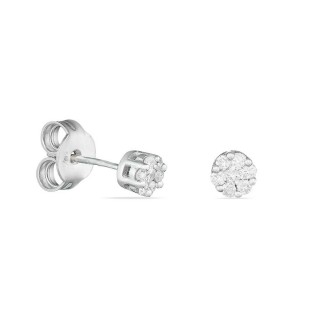 Brincos em ouro branco 18K com diamante de 0.15 ct