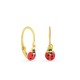 Pendientes brisure de oro amarillo 9K mariquita esmaltada