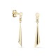 Pendientes de oro amarillo 9K conos colgantes dorados