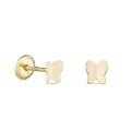 Brincos borboleta 2 tons em ouro amarelo 18K