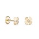 Pendientes trébol oro amarillo de 18K con circonita central
