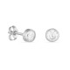 Pendientes de oro blanco de 18K con circonita en chatón