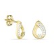 Pendientes de oro amarillo de 18K diseño gota con circonitas