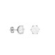 Pendientes de oro blanco de 18K con circonita de 7 mm