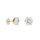 Pendientes de oro amarillo de 18K con circonita de 7mm