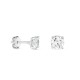 Pendientes de oro blanco de 18K con circonita de 6 mm