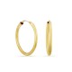 Pendientes de aro de oro amarillo de 18K tubo de 2 x 24 mm