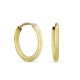 Brincos argola em ouro amarelo 18K tubo de 2 x 15 mm