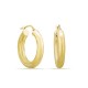 Brincos argola 13 mm em ouro amarelo 18K tubo de 4 mm