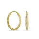 Pendientes de aro de oro amarillo 18 K lapidado tubo 10 mm