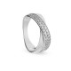 Anillo de plata con aros cruzados con circonita
