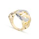 Anillo bañado en oro y cadena