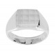 Anillo de plata cuadrado mate