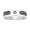 Anillo de plata para hombre con cordón