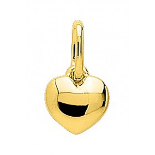 Pendente folheada a ouro amarelo com coração