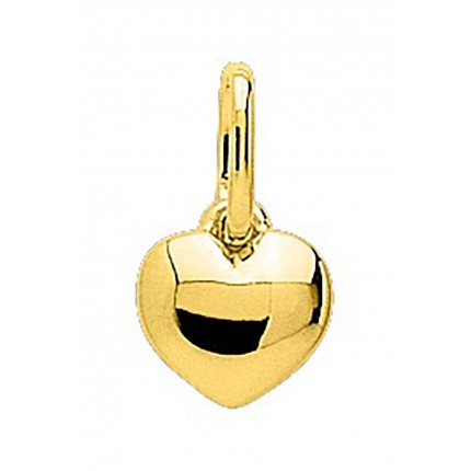 Pendente folheada a ouro amarelo com coração
