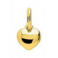 Pendente folheada a ouro amarelo com coração