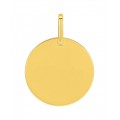 Pendente folheada a ouro amarelo com chapa para gravar de 15mm