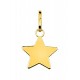 Pendente folheada a ouro amarelo com estrela