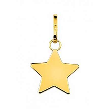 Pendente folheada a ouro amarelo com estrela