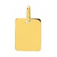 Colgante bañado en oro amarillo con placa cuadrada