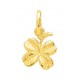 Pendente folheada a ouro amarelo com trevo