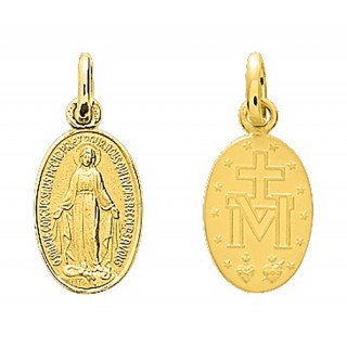 Pendente em ouro amarelo 9k com a virgem