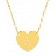 Collar bañado en oro con corazón de 42 CM