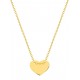 Collar bañado en oro corazón entrelazado