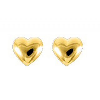 Pendientes bañados en oro con corazón