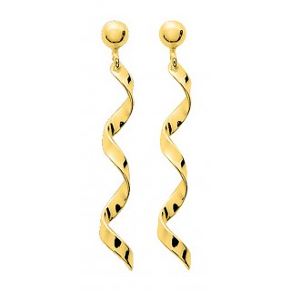 Pendientes bañados en oro y tiburón